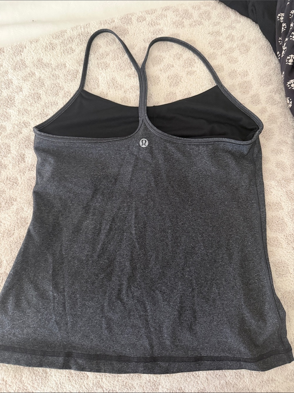 lululemon athletica Women's Charcoal and Black Strappy Tank